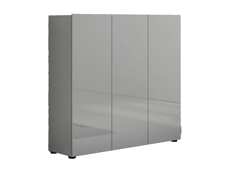 Meuble à chaussures Centurion, Meuble à chaussures, Armoire d'entrée polyvalente, Rangement pour chaussures, Made in Italy, 120x34h115 cm, Gris