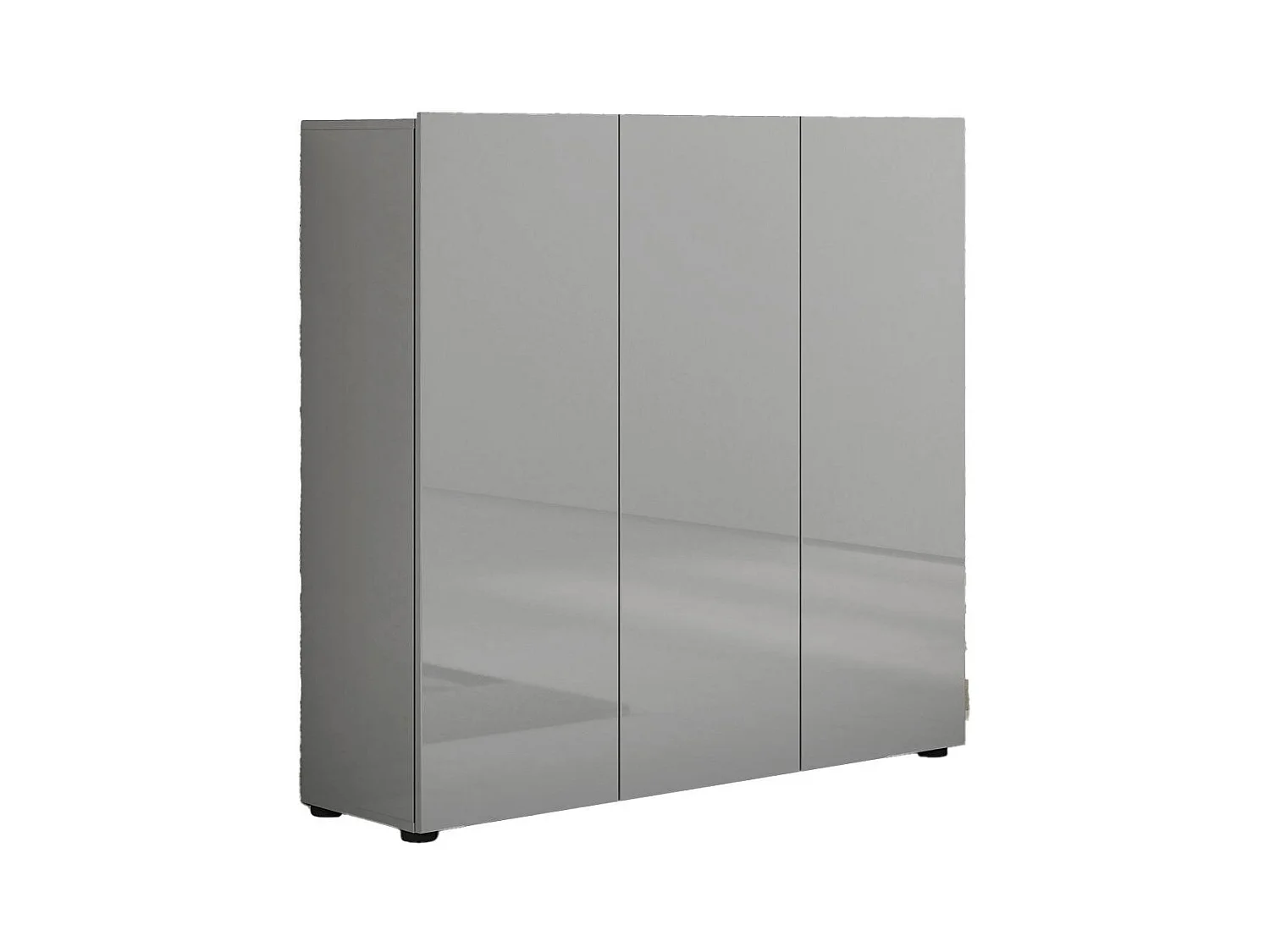 Meuble à chaussures Centurion, Meuble à chaussures, Armoire d'entrée polyvalente, Rangement pour chaussures, Made in Italy, 120x34h115 cm, Gris