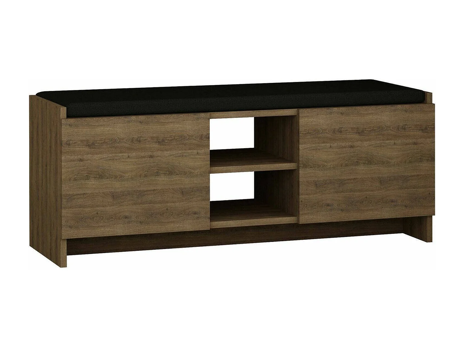 Meuble à chaussures Algedi, Meuble à chaussures, Armoire d'entrée polyvalente, Rangement pour chaussures, 110x37h43 cm, Chêne