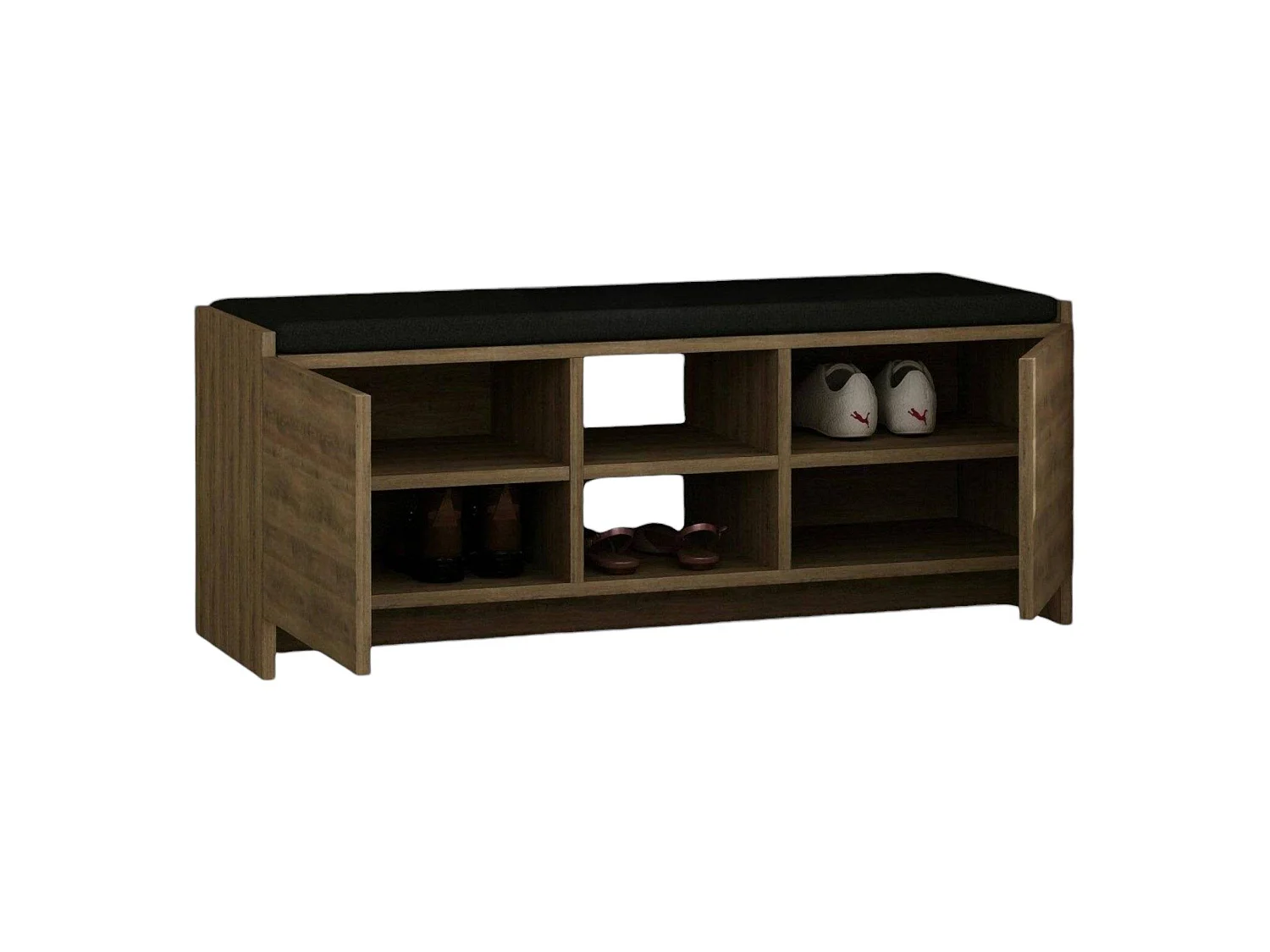 Scarpiera Axar, un Ripiano, 37x110x43h cm Marrone Rovere, Mobile Portascarpe