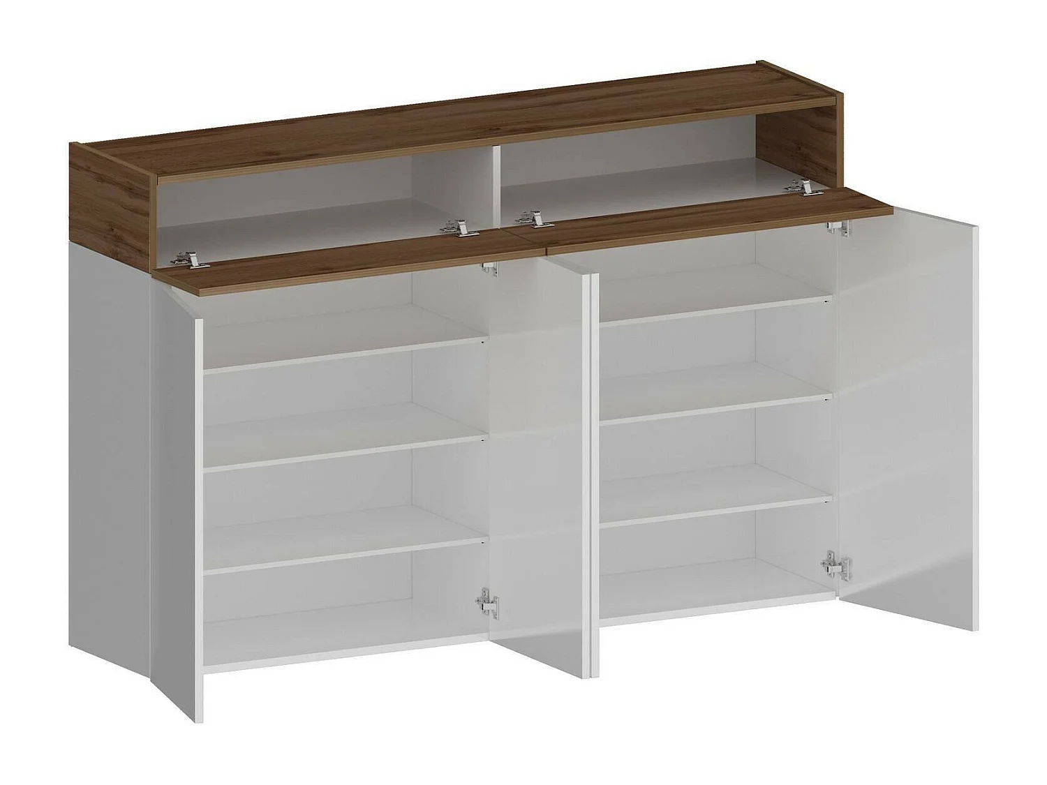 Schuhregal Dcandrev, platzsparendes schuhregal mit 6 türen, multifunktionale eingangsgarderobe, 154 x 38 x 100 cm, weiÃŸ und eiche