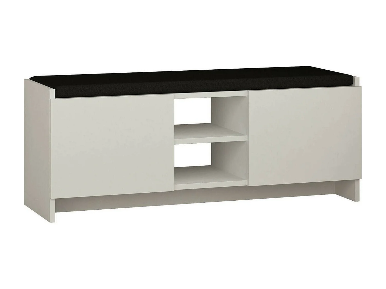 Meuble à chaussures Algedi, Meuble à chaussures, Armoire d'entrée polyvalente, Rangement pour chaussures, 110x37h43 cm, Blanc