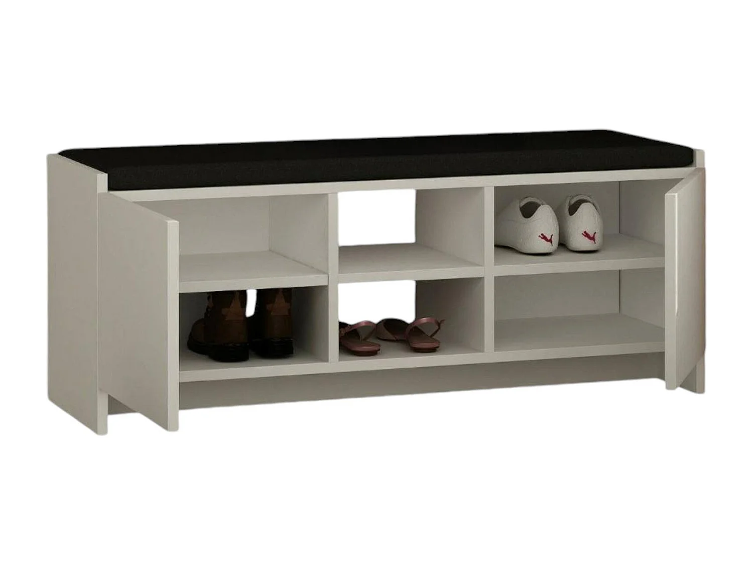 Schuhschrank Dbarrec, Schuhregal, Mehrzweck-Eingangsgarderobe, Möbel für Schuhe, 110x37h43 cm, WeiÃŸ