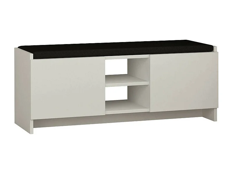 Meuble à chaussures Algedi, Meuble à chaussures, Armoire d'entrée polyvalente, Rangement pour chaussures, 110x37h43 cm, Blanc