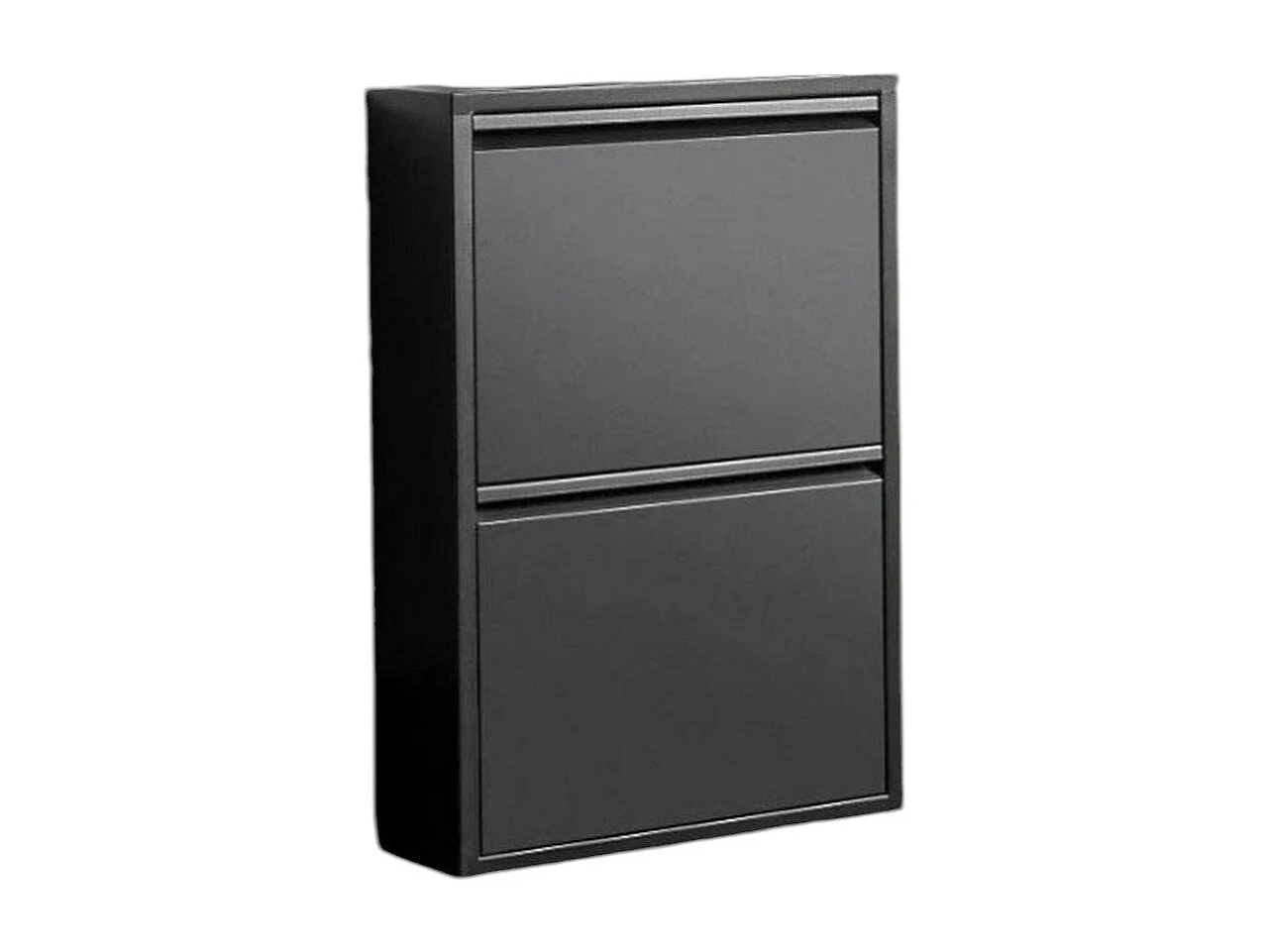 Meuble à chaussures Ezequiel, Meuble à chaussures en métal, Armoire d'entrée polyvalente, Rangement pour chaussures, 50x15h71 cm, Noir
