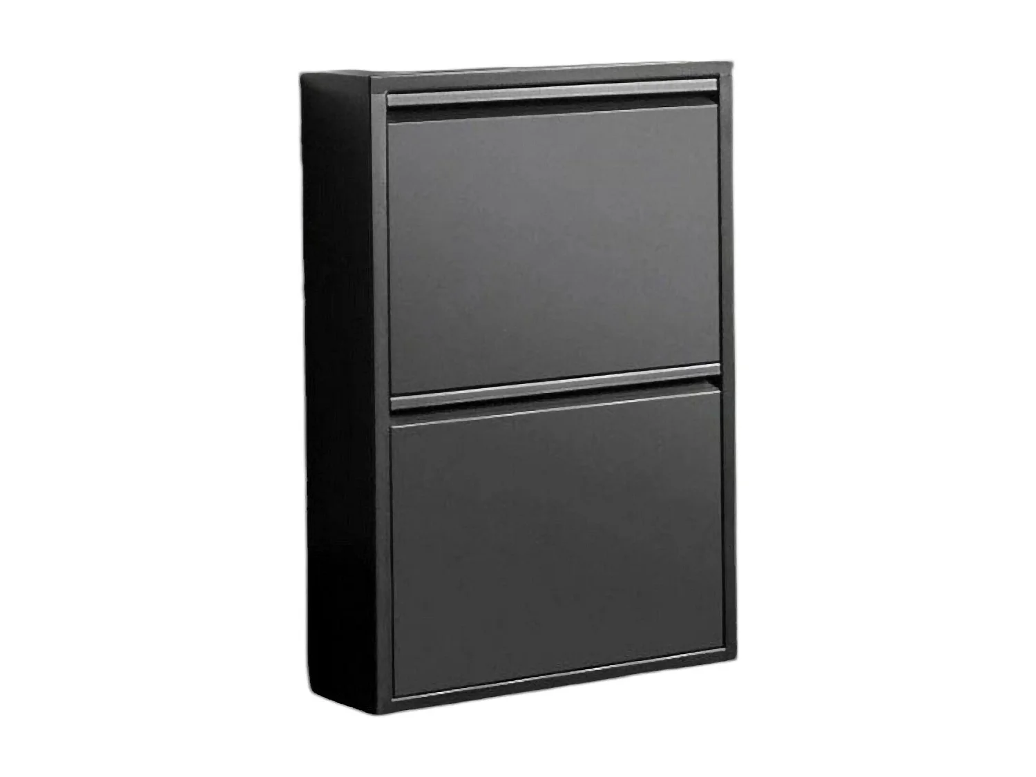 Meuble à chaussures Ezequiel, Meuble à chaussures en métal, Armoire d'entrée polyvalente, Rangement pour chaussures, 50x15h71 cm, Noir