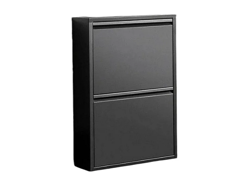 Dabadí Schoenenrek, Metalen Schoenenrek Kast, Multi Entree KastGebruik, Schoeiselkast, 50x15h71 cm, Zwart