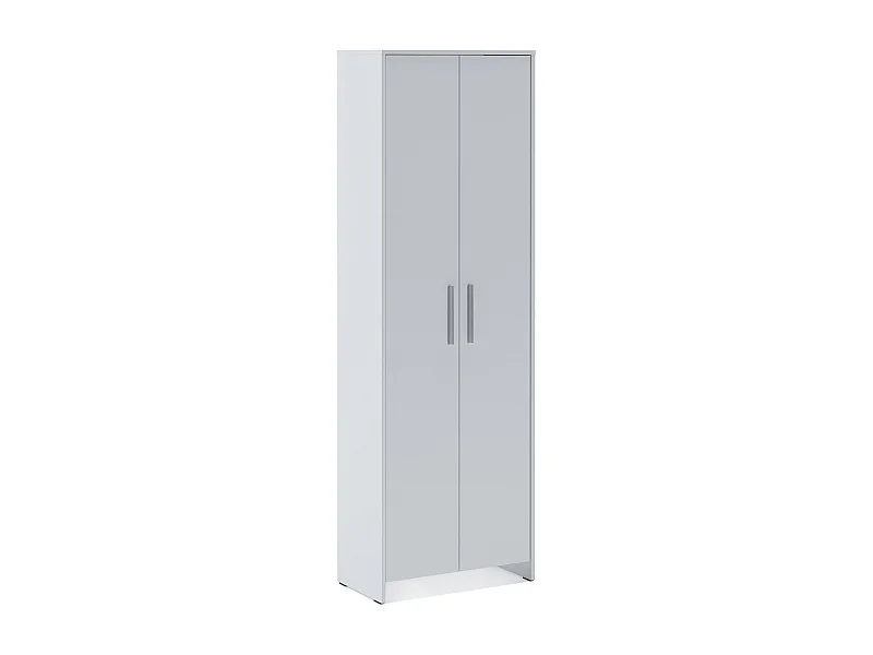 Meuble à chaussures Ionio, Meuble à chaussures, Armoire d'entrée polyvalente, Rangement pour chaussures, 65x38h197 cm, Blanc