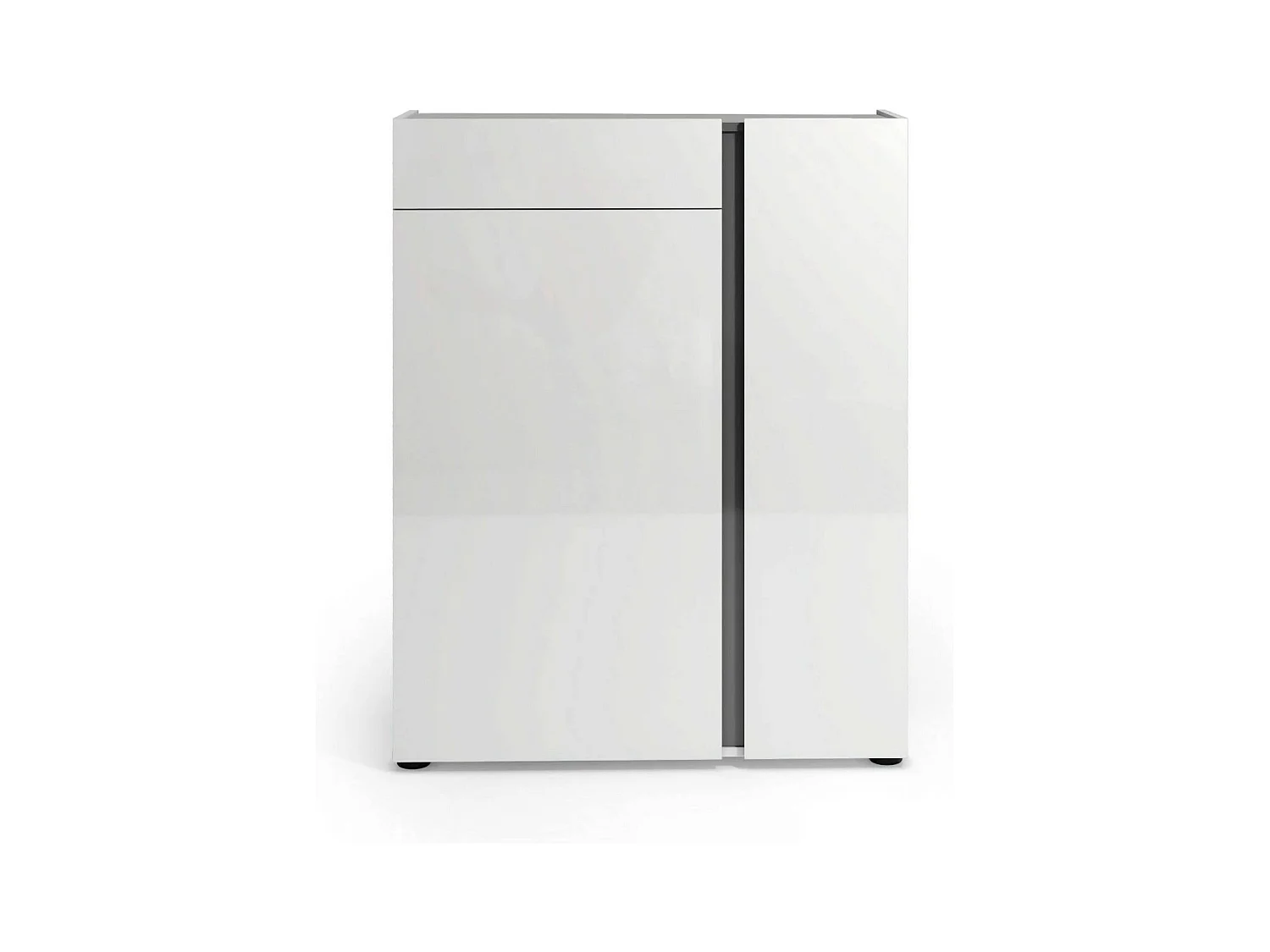 Dbenedycza Schoenenrek, Schoenenkast, KastenOf multifunctionele ingang, Schoeiselkast, Made in Italy, 91x33h115 cm, Glossy White en Antraciet