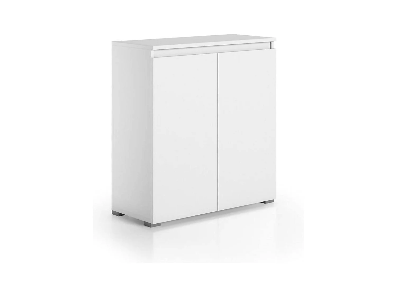 Dballarin Schoenenrek, Multifunctioneel Mobiel,2-deurs ruimtebesparend schoenenrek, Opbergkast met planken, 100% Made in Italy, 80x37h102 cm, Wit