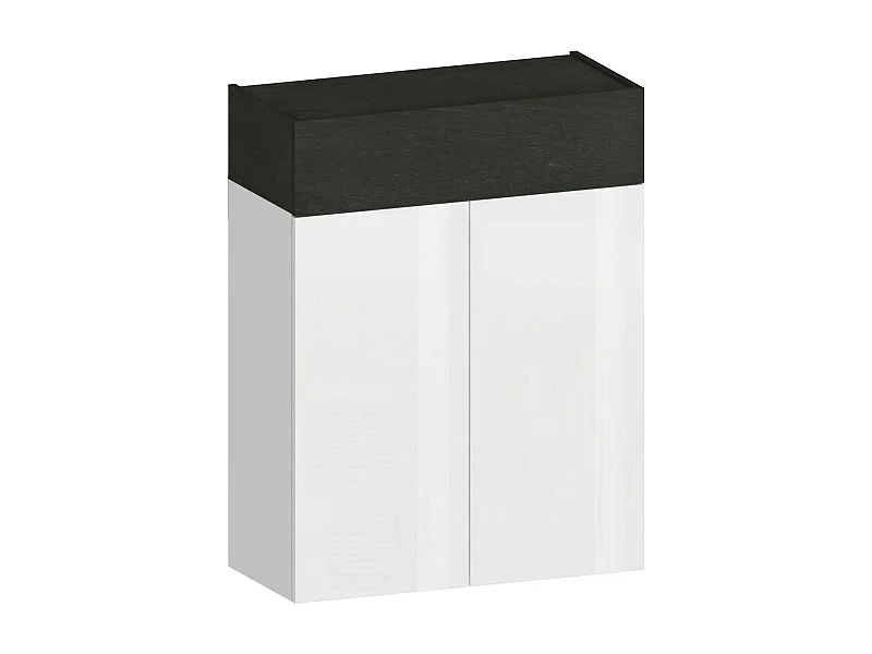 Étagère à chaussures Oliviero, étagère à chaussures peu encombrante à 3 portes, armoire d'entrée multifonctionnelle, 76x38h100 cm, Blanc et Ardoise