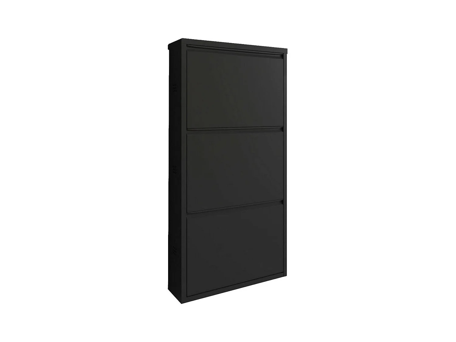 Sapateira Danacleri, Sapateira de metal, Armário de entrada multiuso, Armário de calçado, 50x15h104 cm, Preto