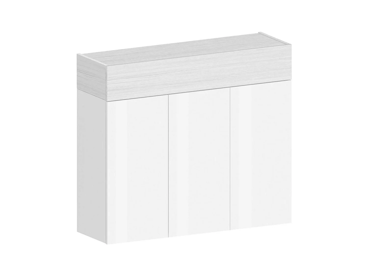 Dcanestrell Schoenenrek, 4-deurs Ruimtebesparend Schoenenrek, Multifunctionele Entree Garderobe, 114x38h100 cm, Lariks Effect Wit