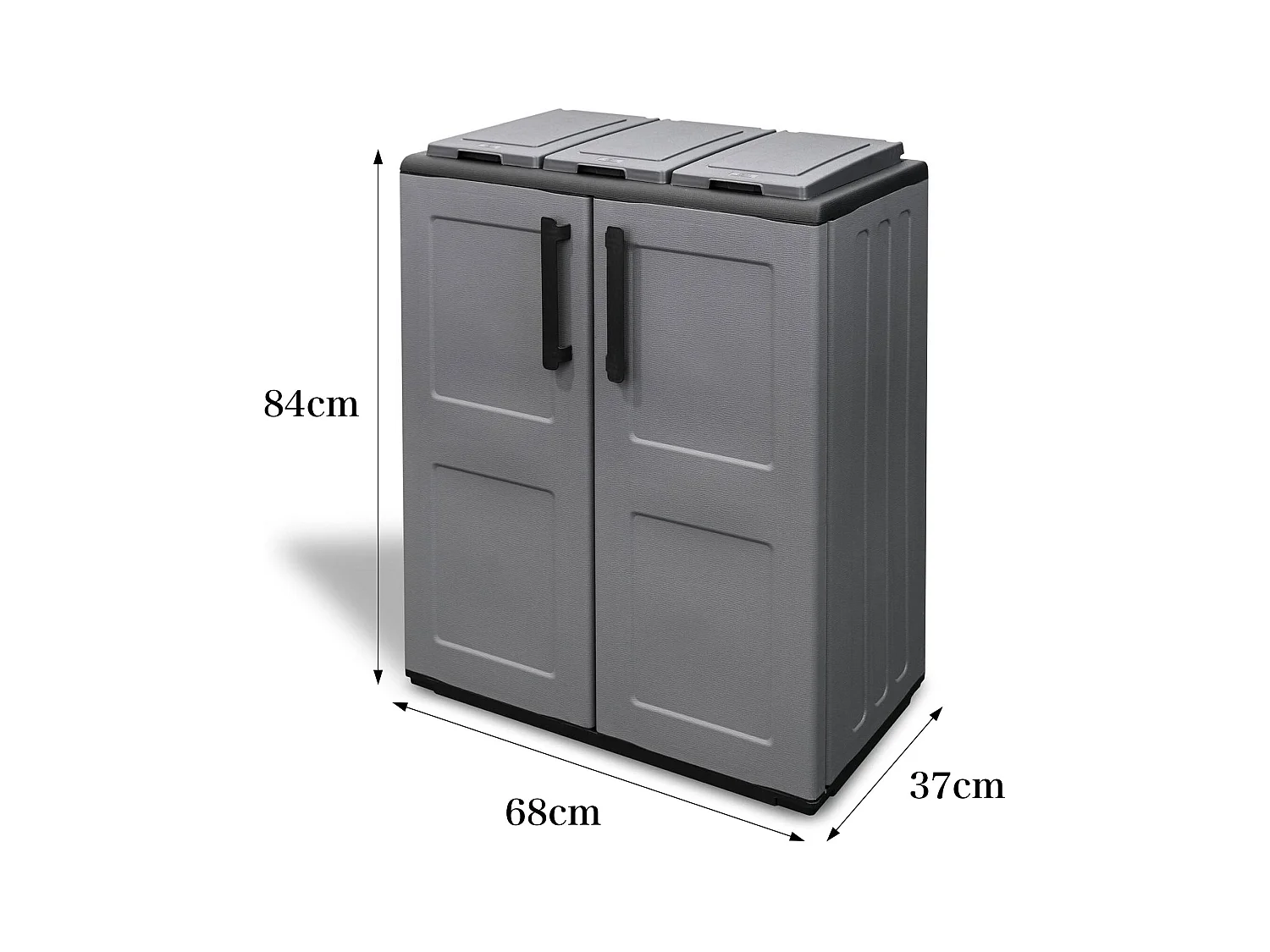 Dmora - Pattumiera Artan, Grigio e Nero, Finitura quadri