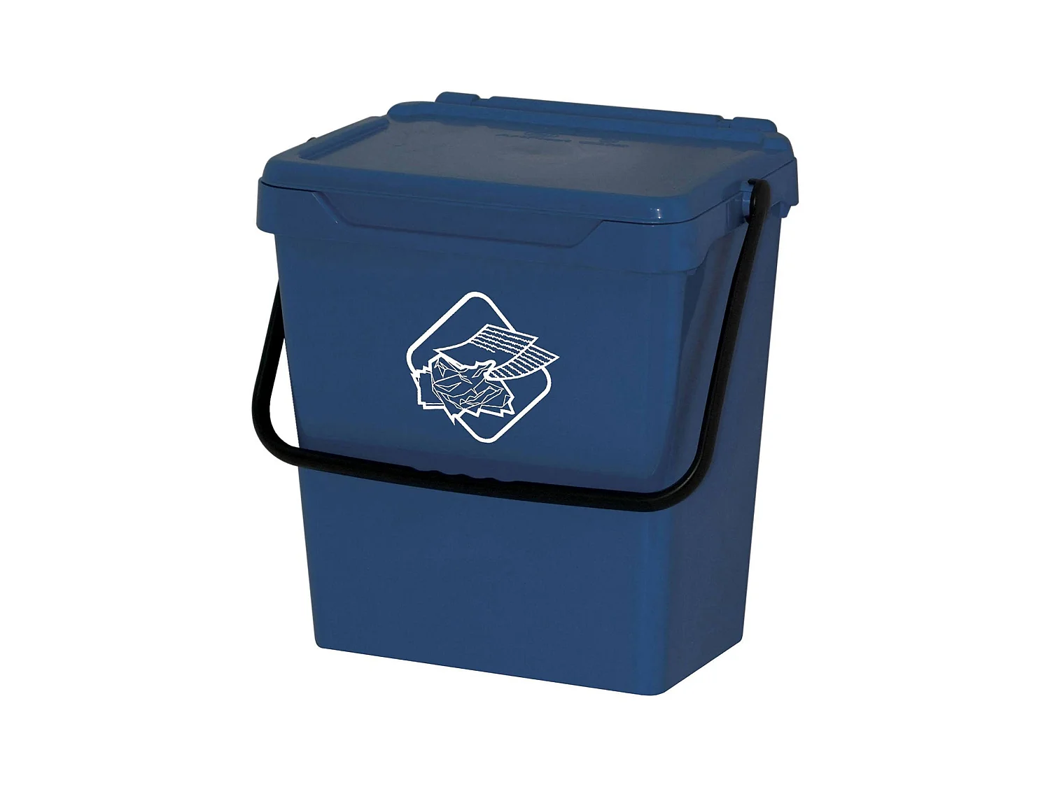 Poubelle Stavelot, poubelle, poubelle de recyclage, poubelle, 100% Made in Italy, 40x31h39 cm, Bleu