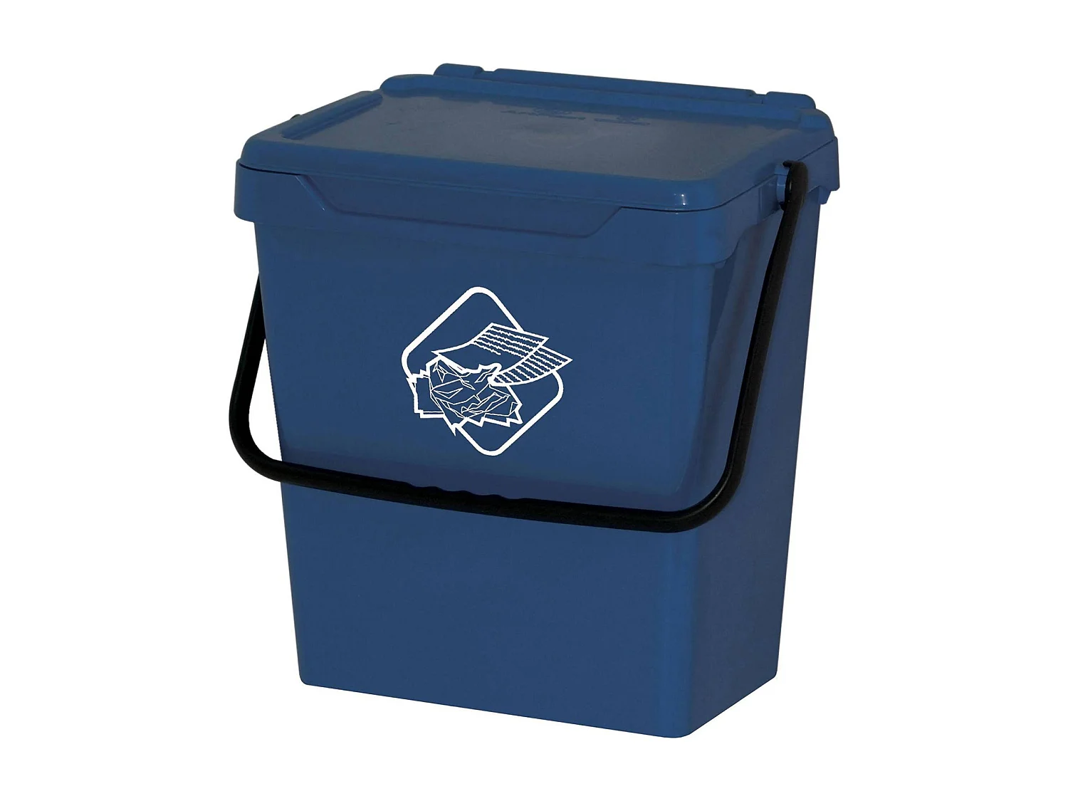 Poubelle Stavelot, poubelle, poubelle de recyclage, poubelle, 100% Made in Italy, 40x31h39 cm, Bleu