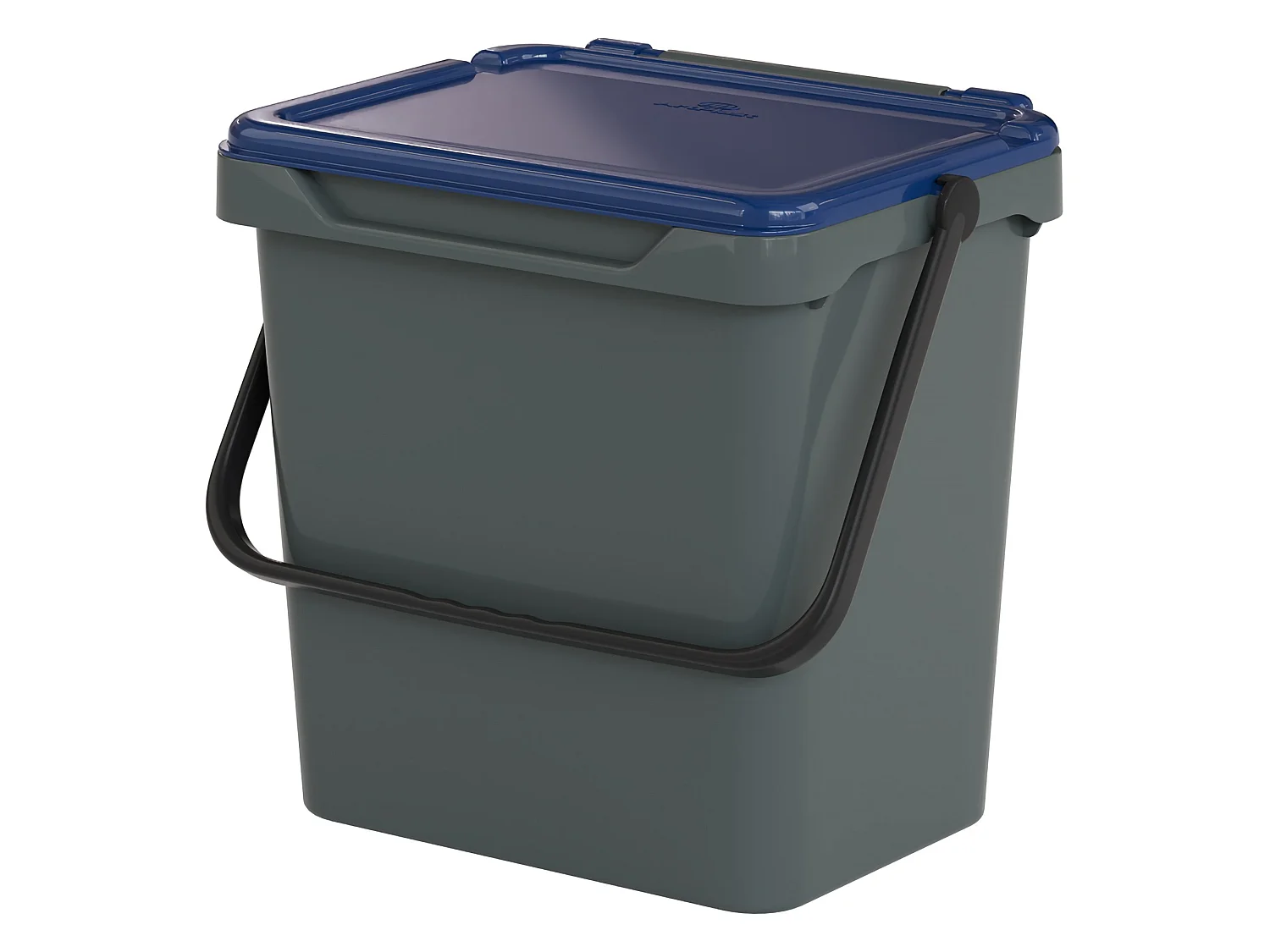 Lixeira Foscas, capacidade 34 lt, feita na Itália, 40x31x39h cm azul, contentor para resíduos, um cesto