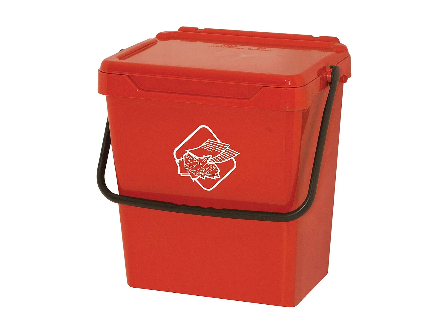 Dbertolacc Mülleimer, Abfallbehälter, Recyclingbehälter, Mülleimer, 100 % Made in Italy, 40 x 31 x 39 cm, Rot