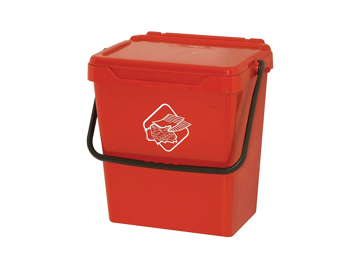 Poubelle Stavelot, poubelle, poubelle de recyclage, poubelle, 100% Made in Italy, 40x31h39 cm, Rouge