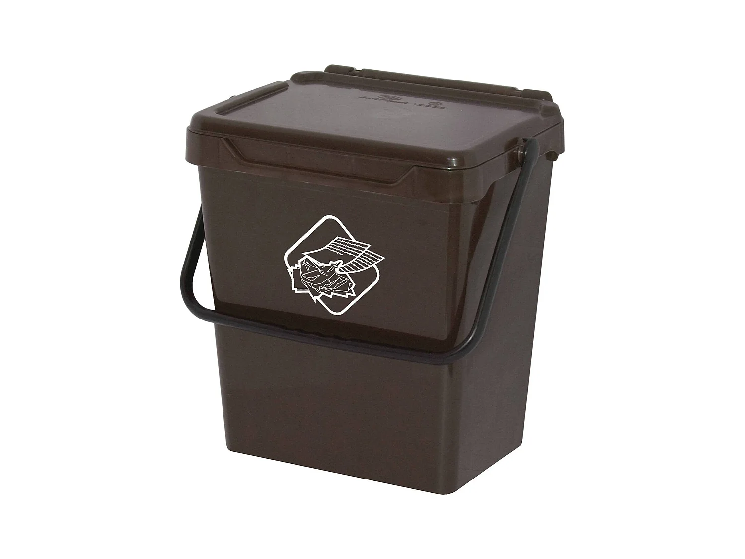 Poubelle Stavelot, poubelle, poubelle de recyclage, poubelle, 100% Made in Italy, 40x31h39 cm, Marron
