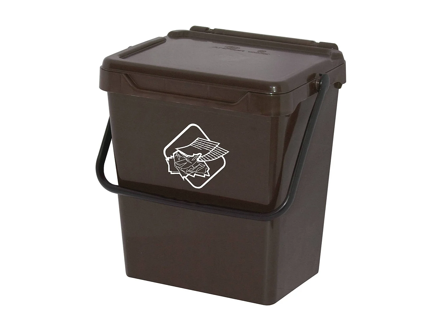 Poubelle Stavelot, poubelle, poubelle de recyclage, poubelle, 100% Made in Italy, 40x31h39 cm, Marron