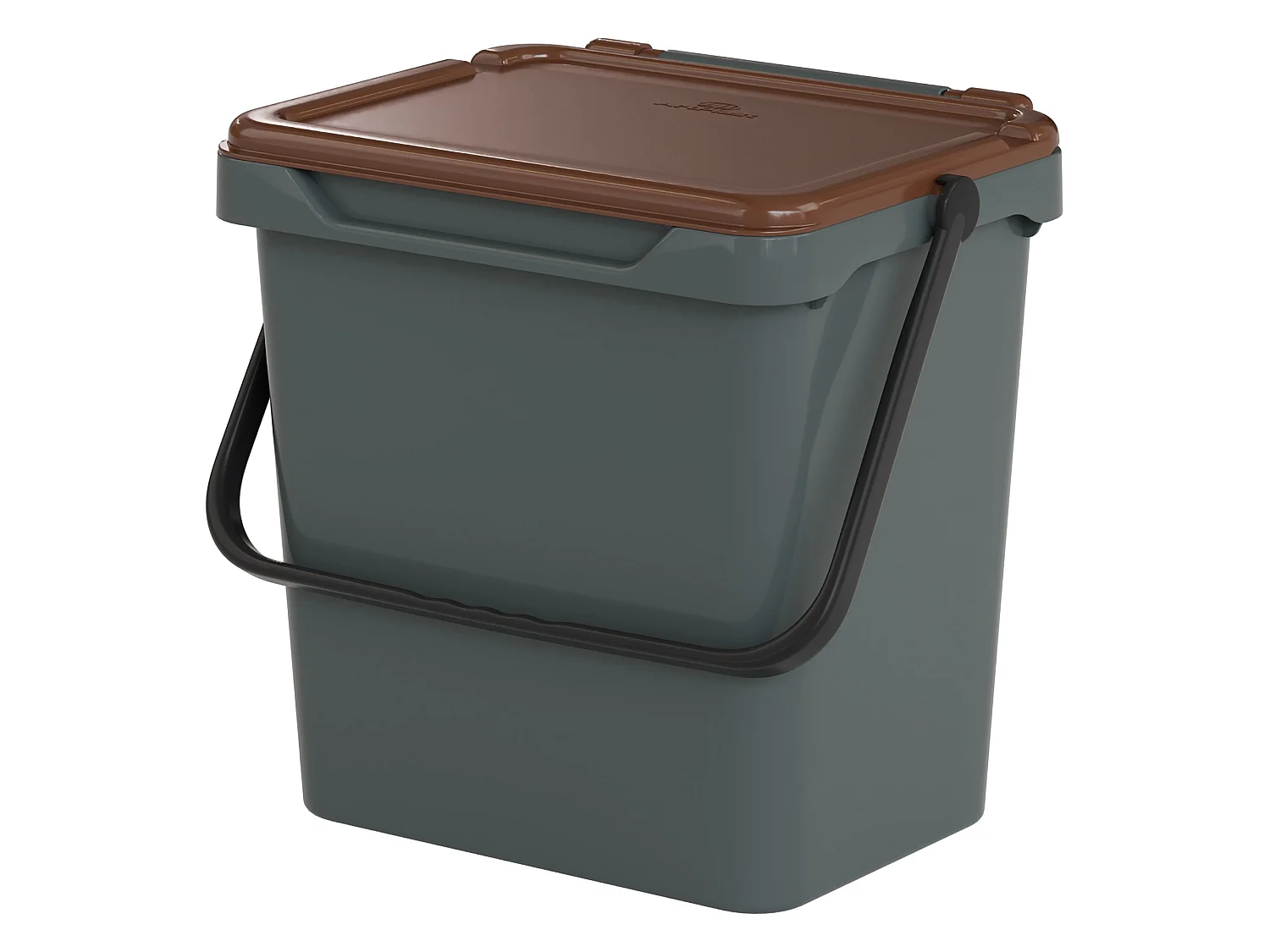 Poubelle Foscas, capacité 36 l fabriquée en Italie, 40x31x39h cm marron, conteneur à déchets, une corbeille