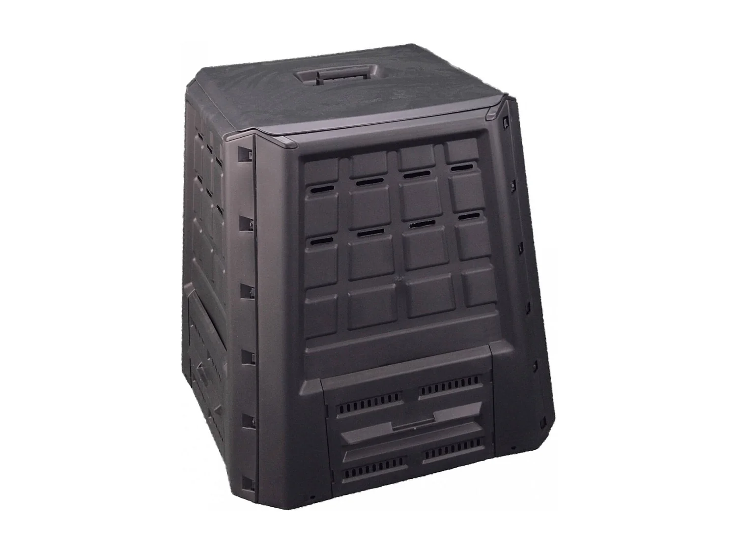 Dartistische vuilnisbak, tuincomponist, huishoudelijke composteercontainer, 100% gemaakt in Italië, 80x80h82 cm, antraciet