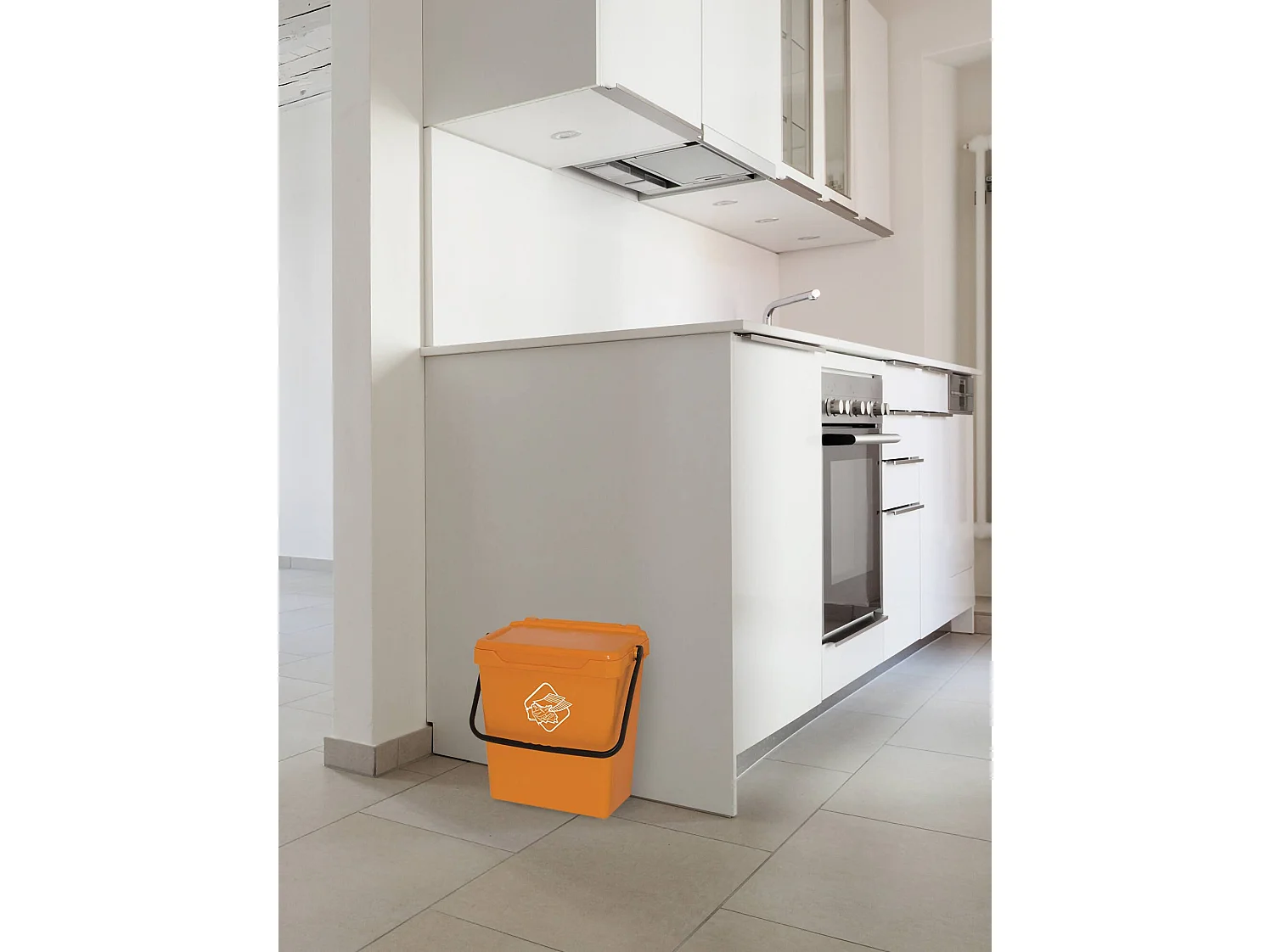 Poubelle Stavelot, poubelle, poubelle de recyclage, poubelle, 100% Made in Italy, 40x31h39 cm, Jaune