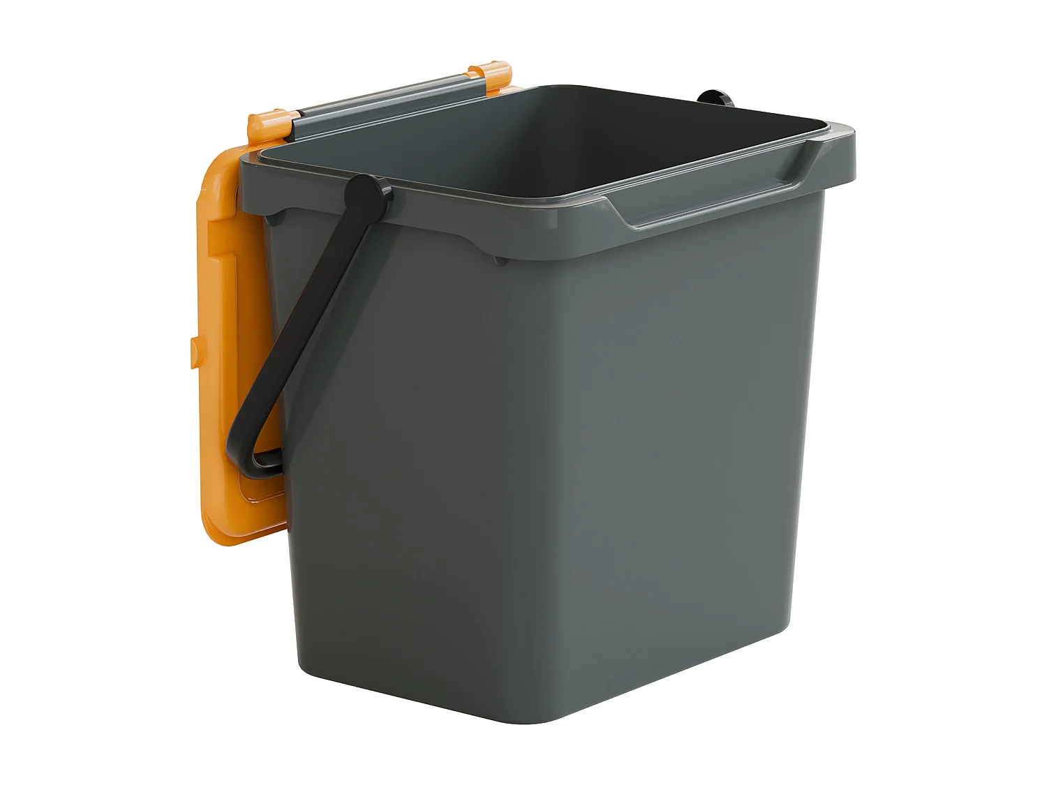 Prullenbak Foscas, inhoud 35 l gemaakt in Italië, 40x31x39h cm geel, afvalcontainer, een afvalbak