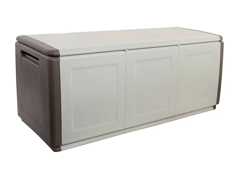 Dbollett-Koffer, Mehrzwecktruhe, Aufbewahrungskoffer, Aufbewahrungsbox, 100 % Made in Italy, 138 x 53 x 57 cm, Beige und Braun