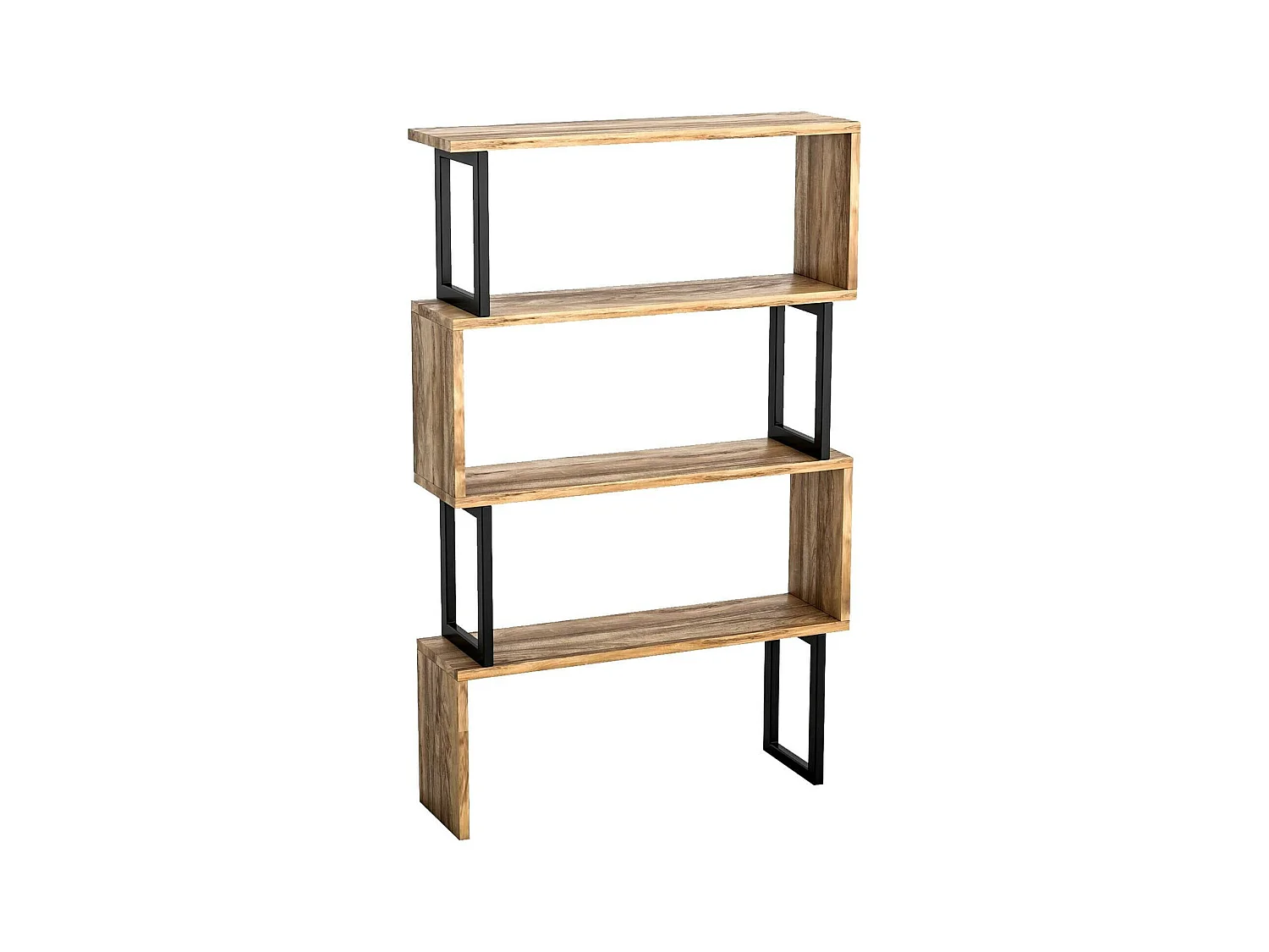 Dpoliti Boekenkast, Kantoorplank, Boekenkast, Bibliotheek, 80x22h128 cm, Walnoot