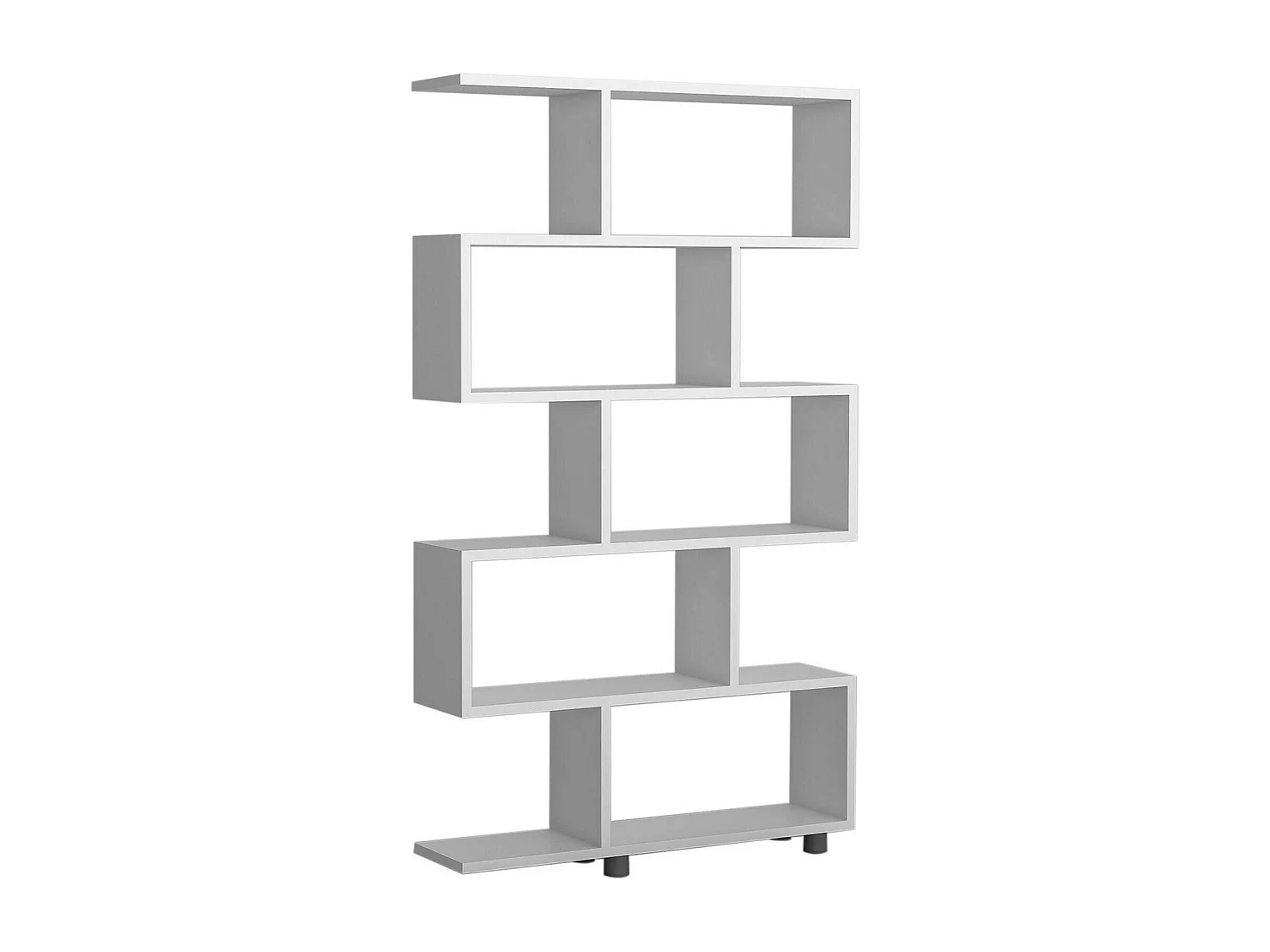 Estante para libros Dmarasch, Estante de oficina, Porta libros móvil, Biblioteca, 90x20h156 cm, Blanco