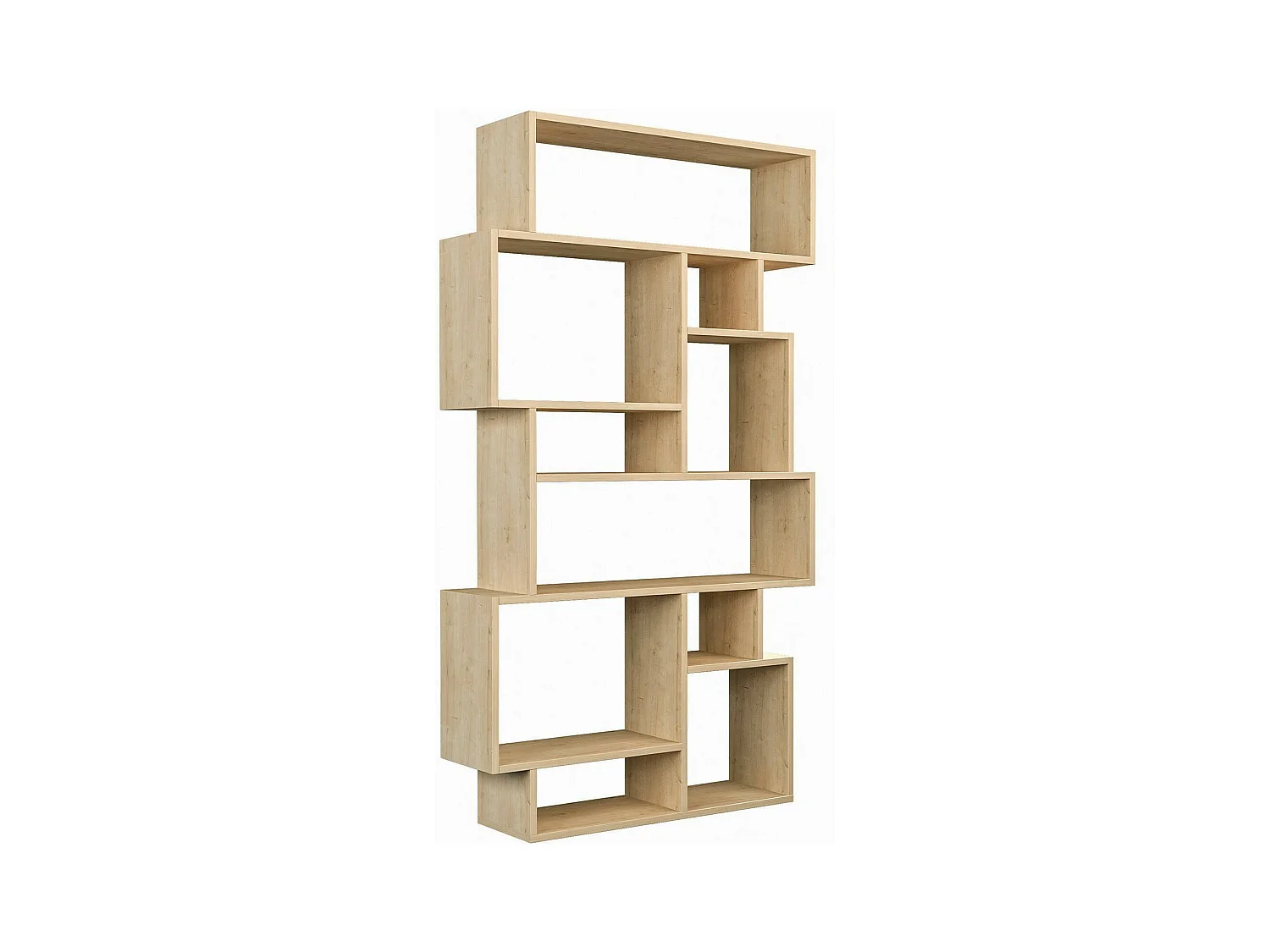 Dlusuard Boekenkast, Kantoorplank, Boekenkast, Bibliotheek, 96x26h169 cm, Eiken