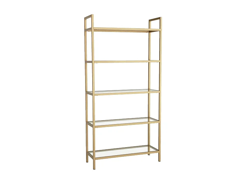 Dmora - Libreria Stratonice, 80x30h165 cm, Oro