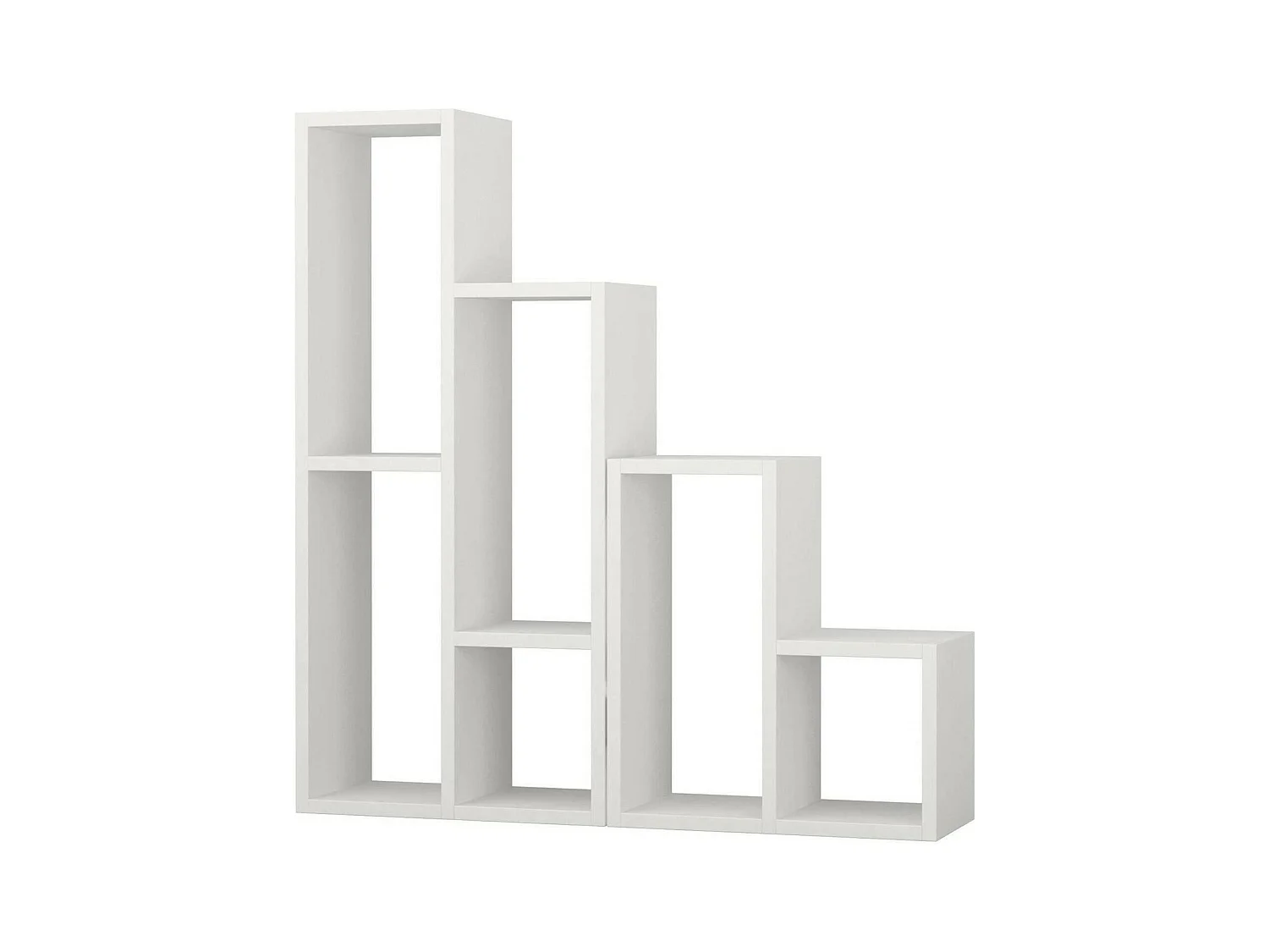 Bibliothèque Hespera, Etagère de bureau, Porte-livre mobile, Librairie, 84x20h89 cm, Blanc
