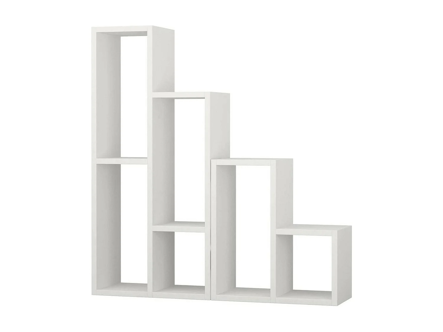 Bibliothèque Hespera, Etagère de bureau, Porte-livre mobile, Librairie, 84x20h89 cm, Blanc