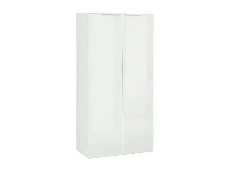 Bibliothèque Vittore, Bibliothèque avec 4 compartiments, Bibliothèque, 70x35h140 cm, Blanc