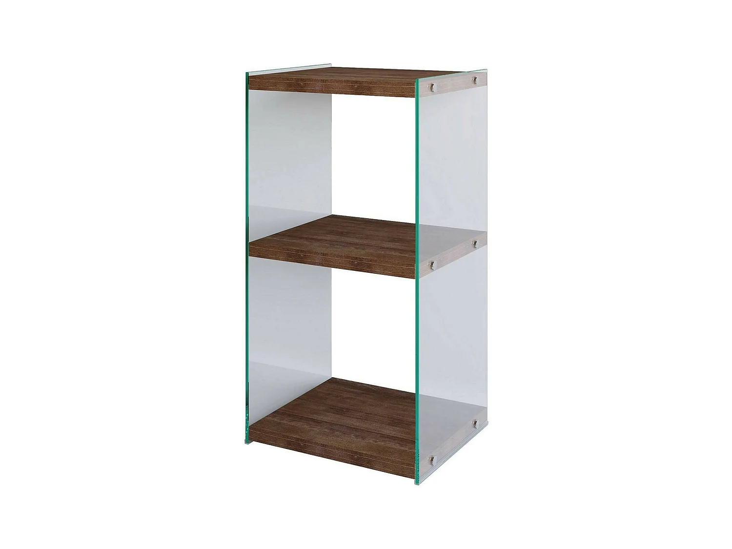 Bibliothèque Protea, Etagère de bureau, Porte-livre mobile, Librairie, 40x35h80 cm, Noyer