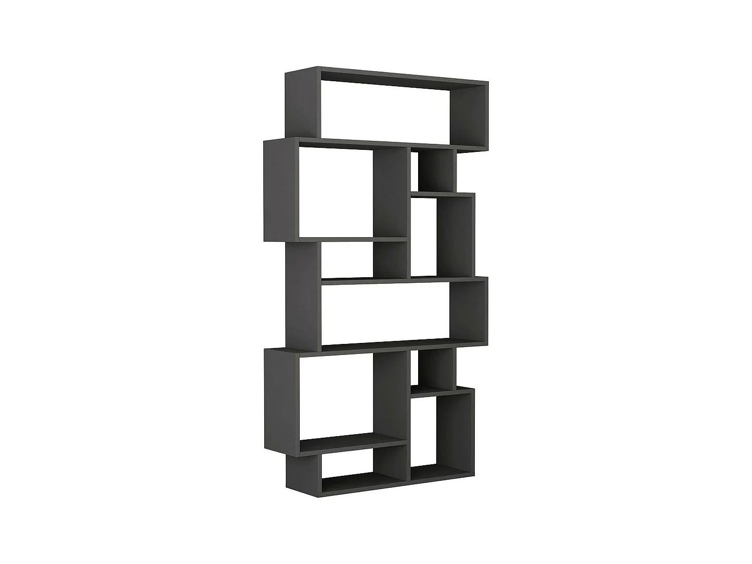 Dlusuard boekenkast, kantoorplank, boekenkast, bibliotheek, 96x26h169 cm, antraciet