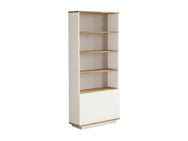 Dmora - Libreria Achromic, 75x27h168 cm, Quercia e Bianco