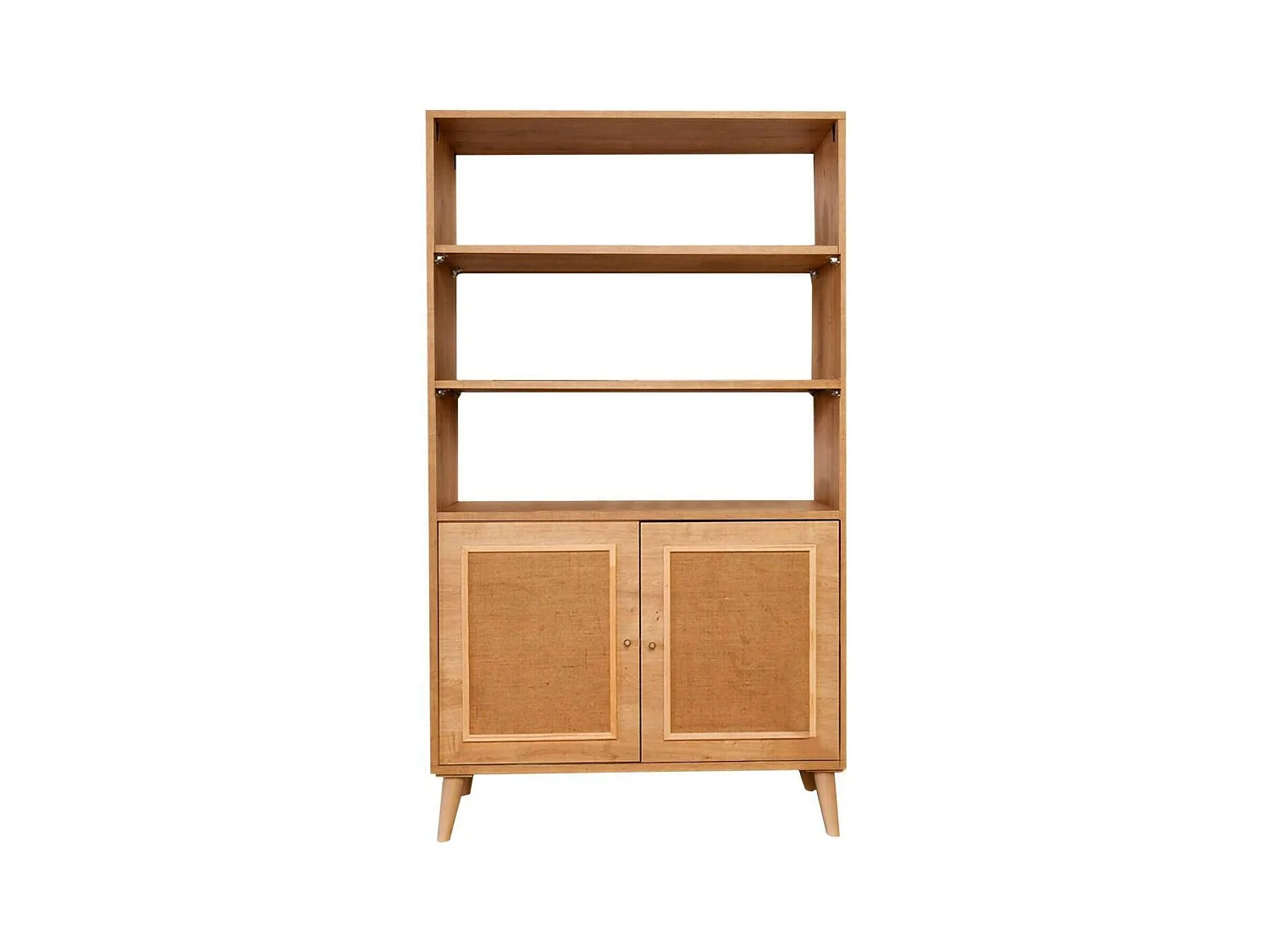 Bibliothèque Lyndra, Etagère de bureau, Porte-livre mobile, Librairie, 90x40h110 cm, Chêne