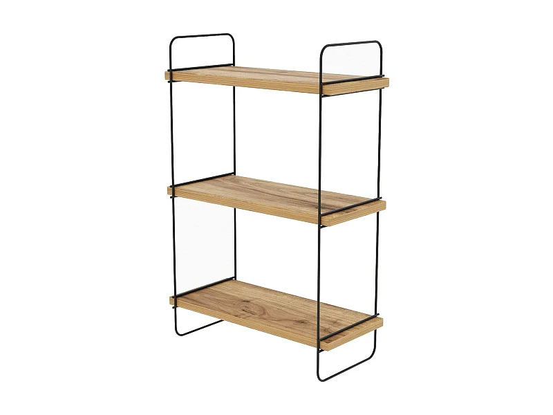 Djurici-plank, plank, wandplank, multifunctionele schap, 40x20h66 cm, eik