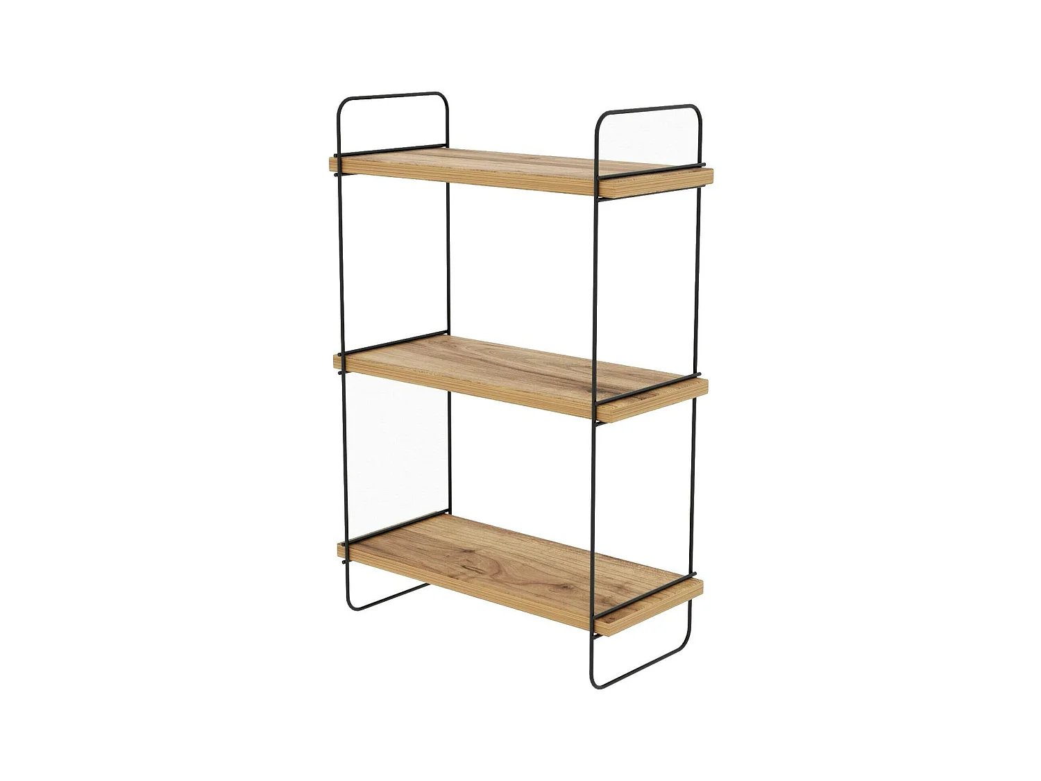 Étagère murale Alterf, Étagère, Tablette murale, Rayonnage polyvalent, 40x20h66 cm, Chêne