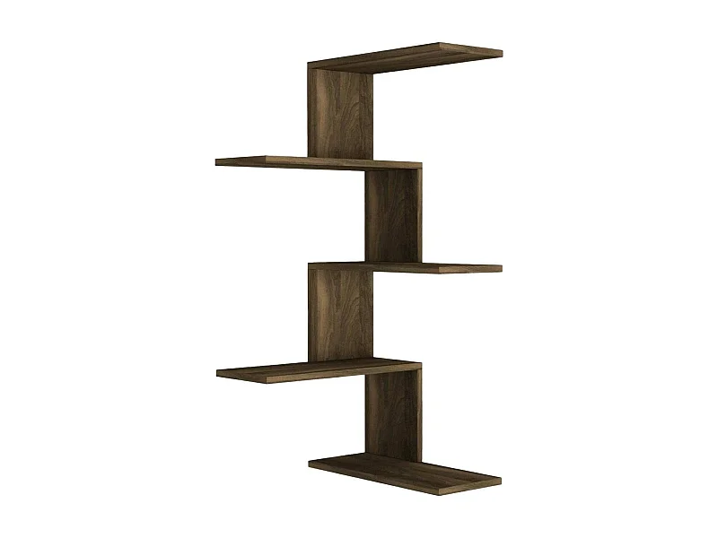 Étagère murale Galatea, Étagère, Tablette murale, Rayonnage polyvalent, 52x30h109 cm, Noyer