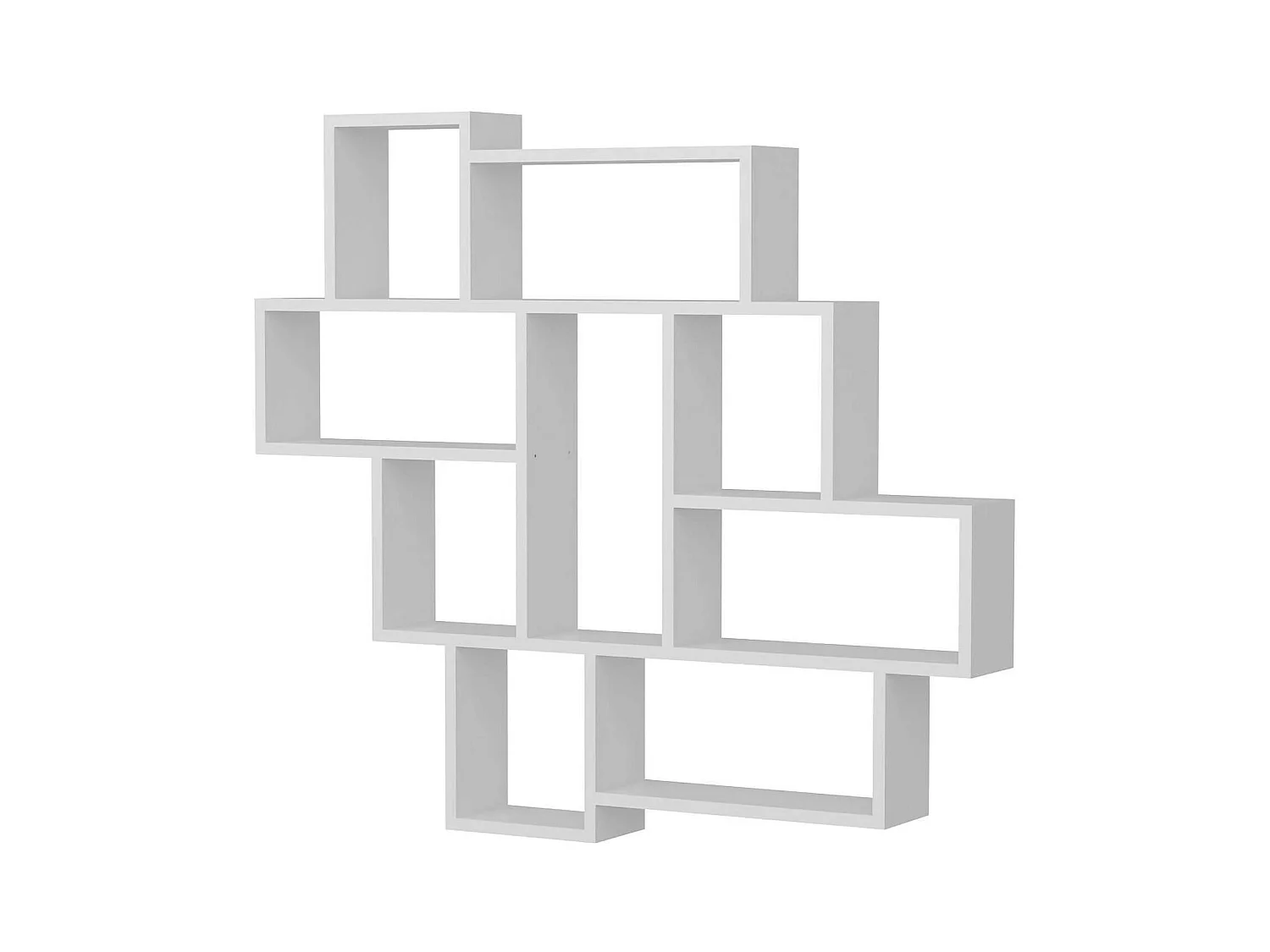 Étagère murale Velaris, Étagère, Tablette murale, Rayonnage polyvalent, 116x15h104 cm, Blanc