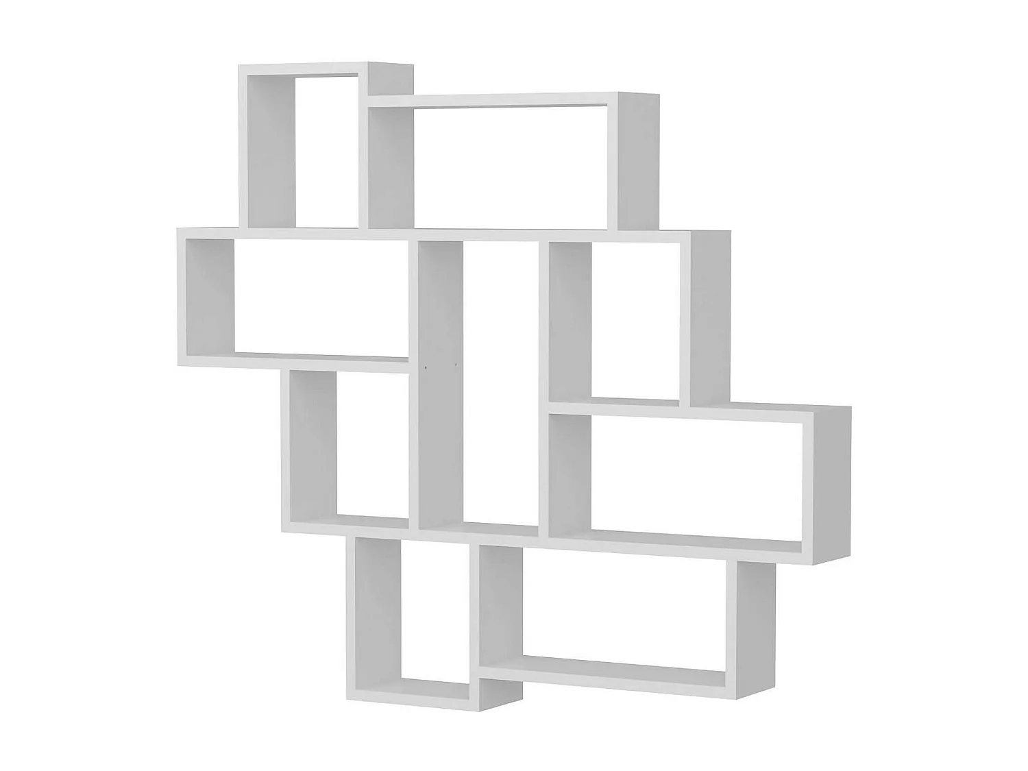 Étagère murale Velaris, Étagère, Tablette murale, Rayonnage polyvalent, 116x15h104 cm, Blanc