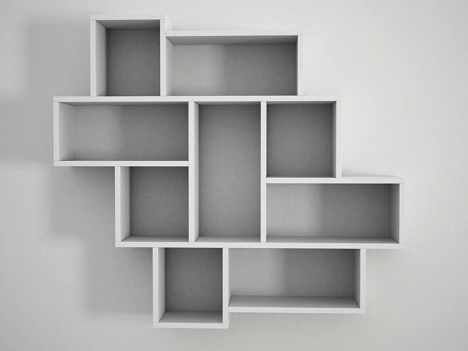 Étagère murale Velaris, Étagère, Tablette murale, Rayonnage polyvalent, 116x15h104 cm, Blanc