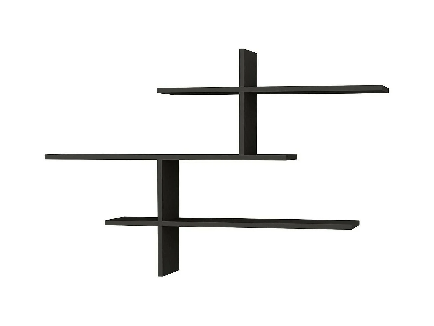 Dpjac Plank, Plank, Wandplank, Multifunctionele Rekken, 123x22h81 cm, Antraciet