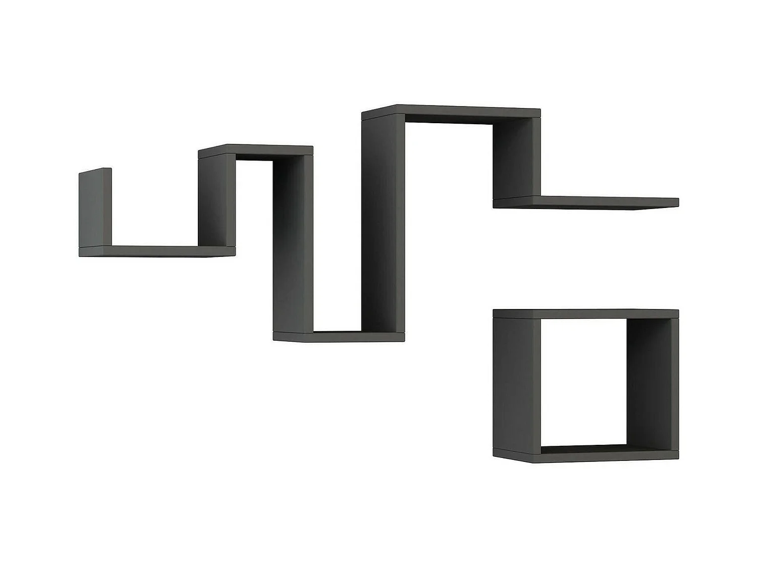 Prateleira Dhenriqu, Prateleira, PrateleiraNão montado na parede, Estantes multiusos, 116x20h45 cm, Antracite