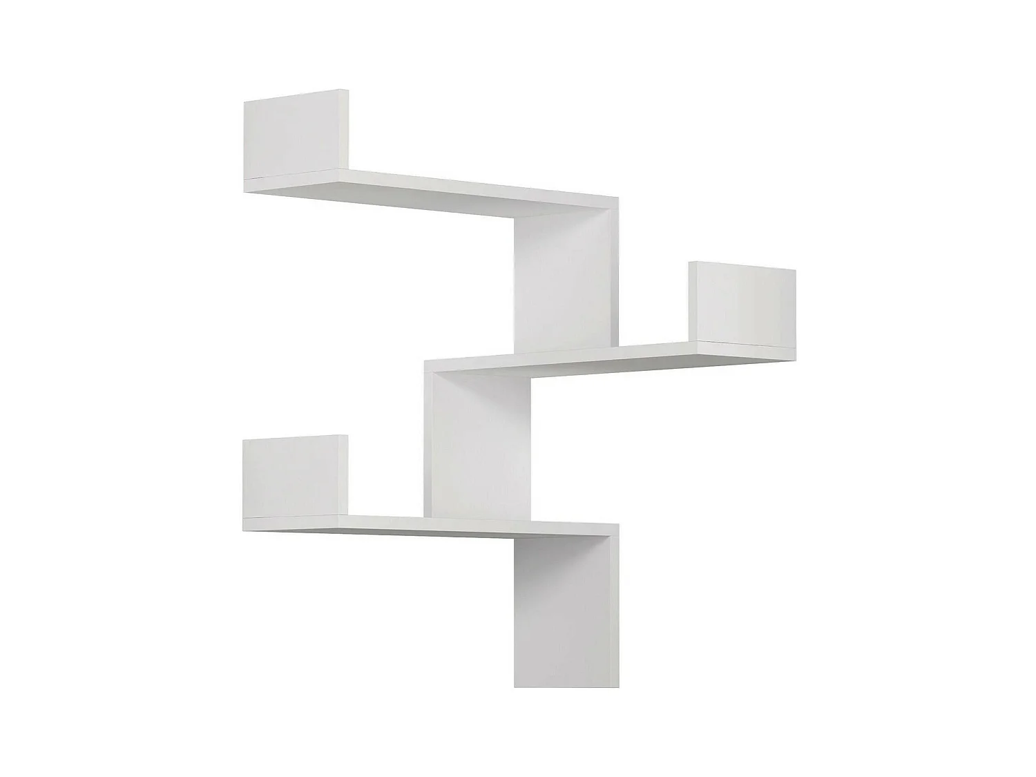Étagère murale Sao, Étagère, Tablette murale, Rayonnage polyvalent, 60x60h90 cm, Blanc